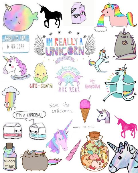 Стикеры для ЛД Единороги