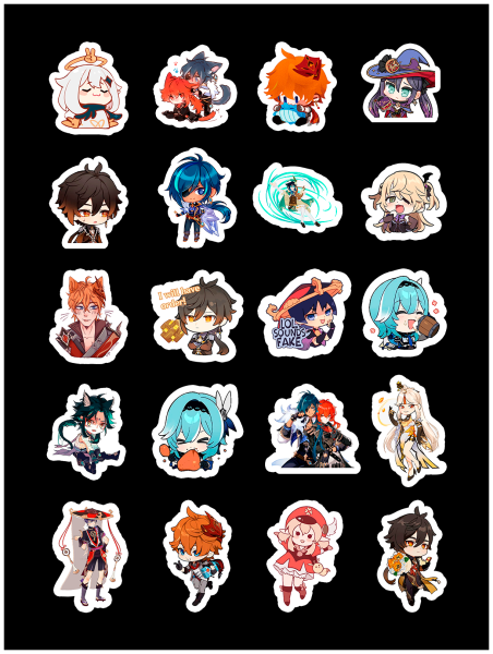 Чиби персонажи Геншин Импакт