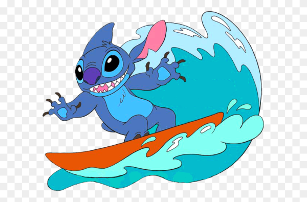 Лило и Стич сёрфинг