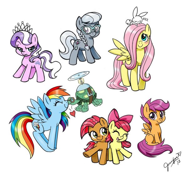 Пони цветные