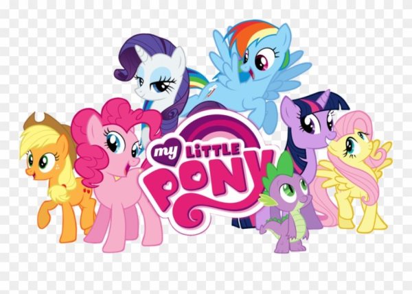 My little Pony на белом фоне