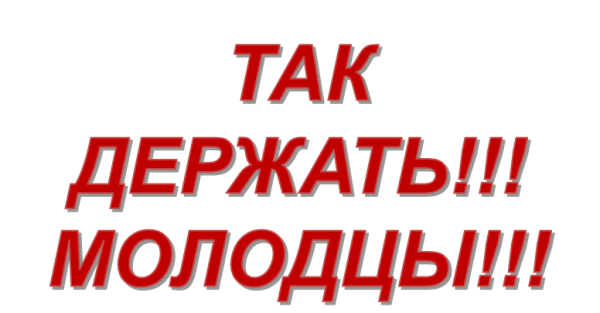 Молодцы ребята так держать