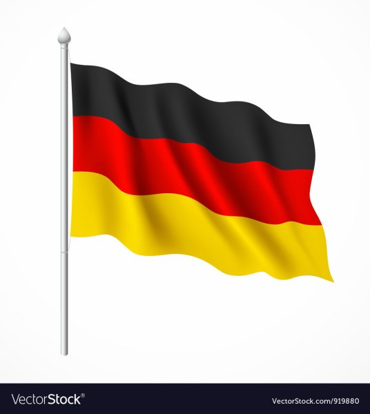 Флаг Германии на белом фоне