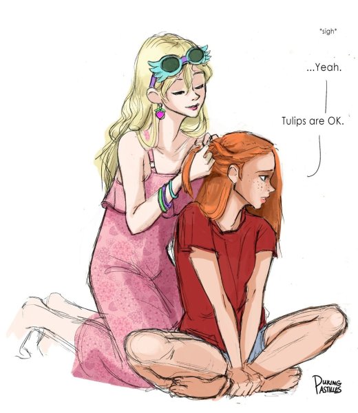 Луна Лавгуд и Джинни Уизли