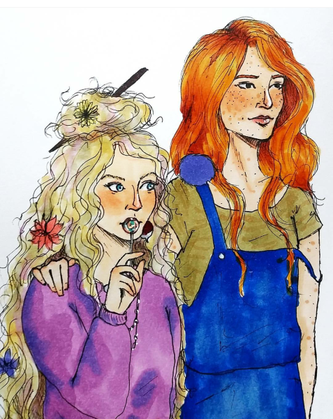 Пэнси Паркинсон и Джинни Уизли арт