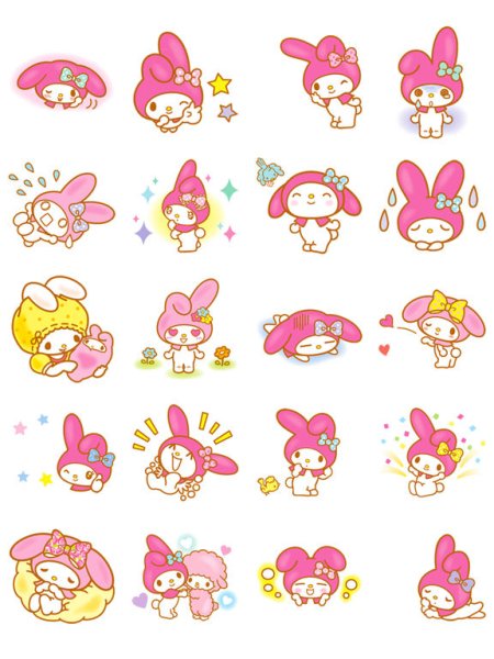 Мелоди Хелло Китти наклейки