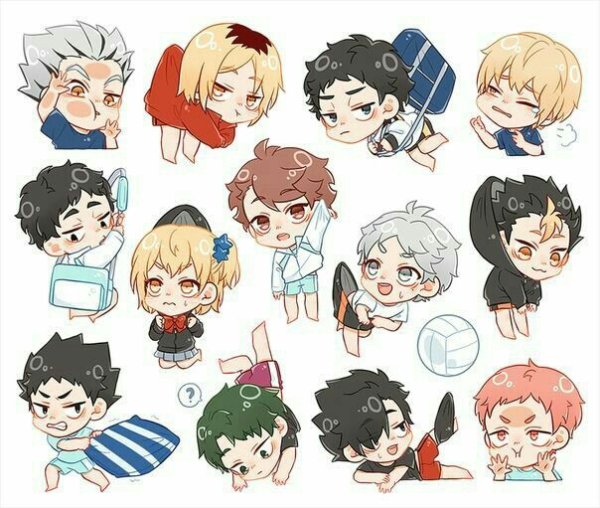 Чиби Стикеры по аниме волейбол