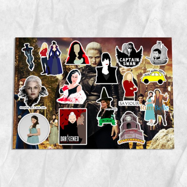 Набор наклеек однажды в сказке