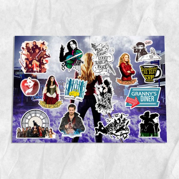 Наклейки однажды в сказке