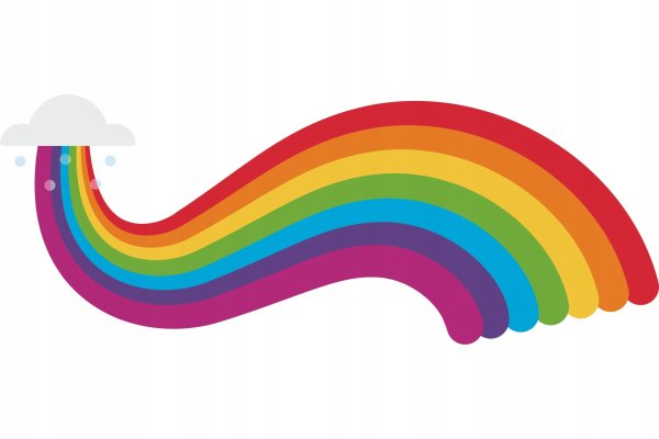 Радужный стикер