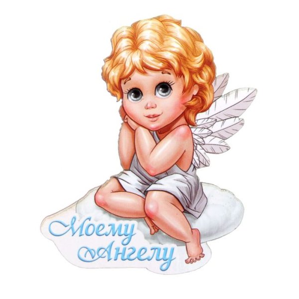 Тату силуэт ангела