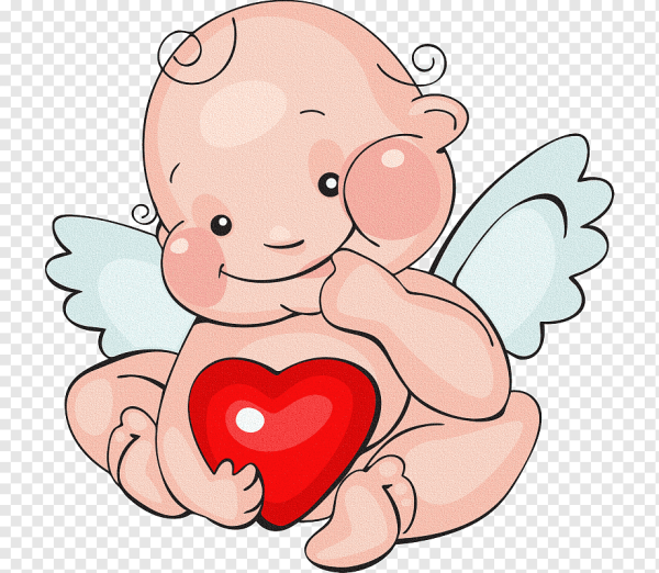 Свадебные ангелочки на прозрачном фоне