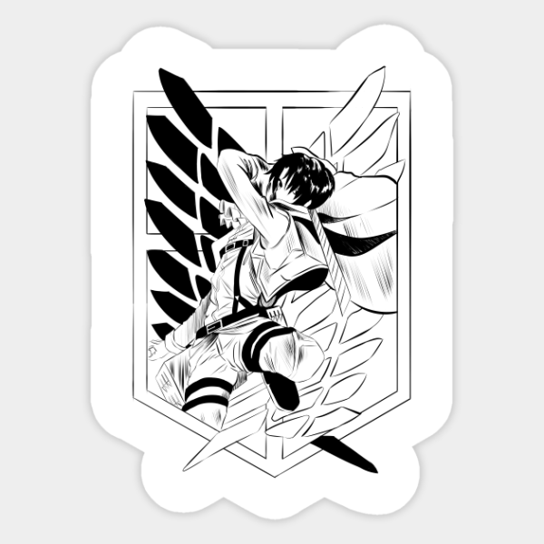 Стикеры атака титанов Леви