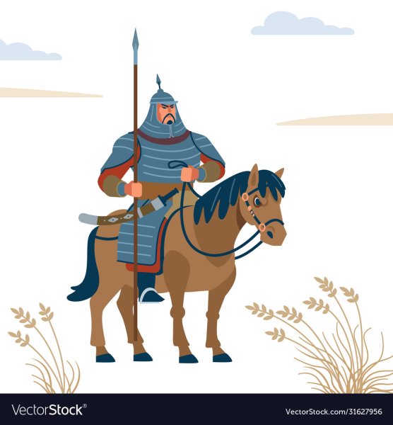 Монгольские всадники вектор