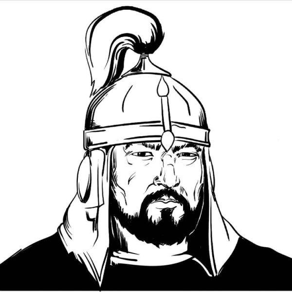 Чингисхан портрет нарисованный