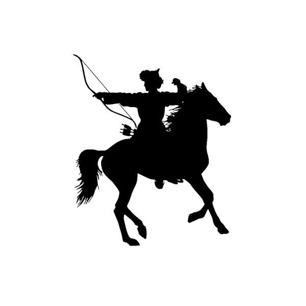 Силуэт кочевника на коне