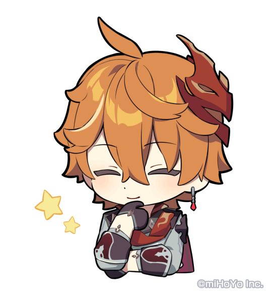 Беннет Стикеры Геншин Чиби