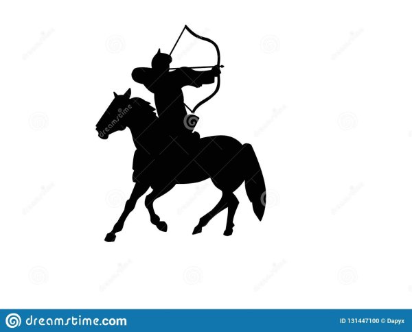 Монгольские всадники вектор