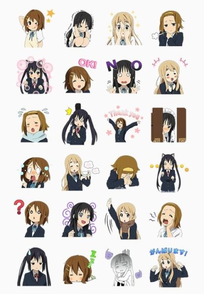 Аниме девочки Стикеры