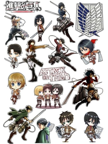 Стикеры атака титанов