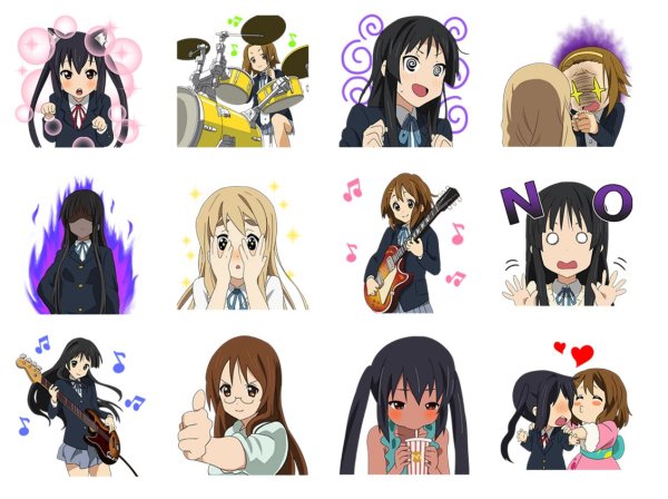 Наклейка (стикер) k-on Art