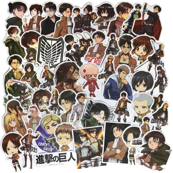 Атака титанов Чиби Стикеры