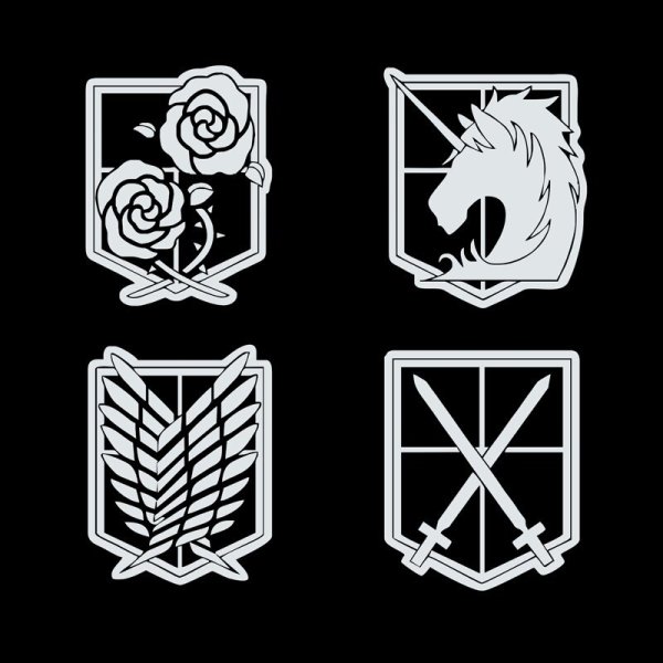 Стикеры атака титанов Леви наклейки