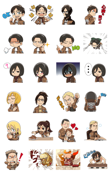 Стикеры Attack on Titan