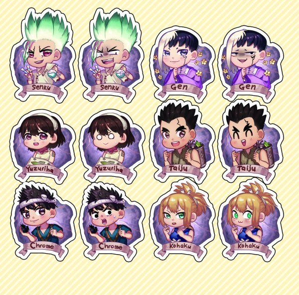 Dr. Stone наклейки