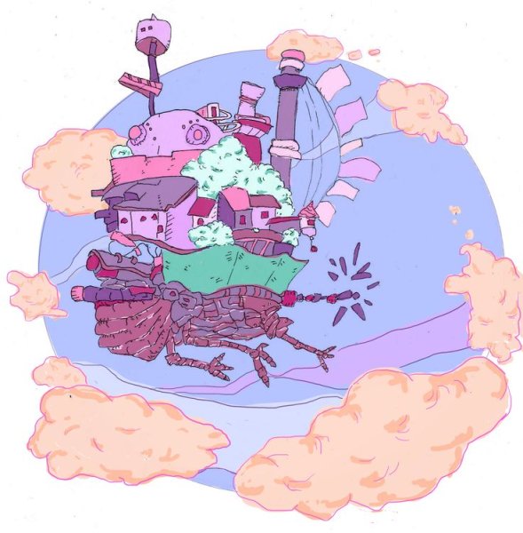 Наклейки Ходячий замок Хаяо Миядзаки