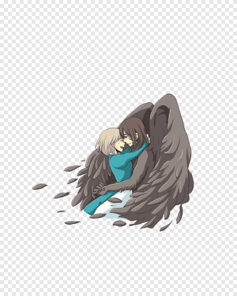 Ходячий замок Хаула на белом фоне