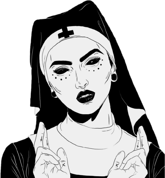 Монашка тату эскиз