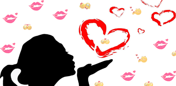 Воздушный поцелуй рисунок