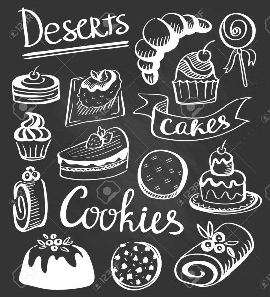 Меловая доска выпечка