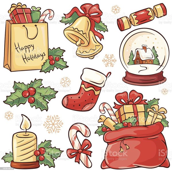 Рождественские наклейки