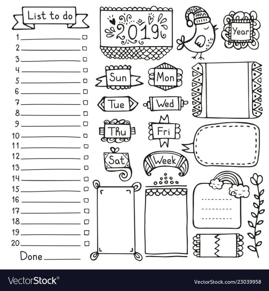 Bullet Journal рамки