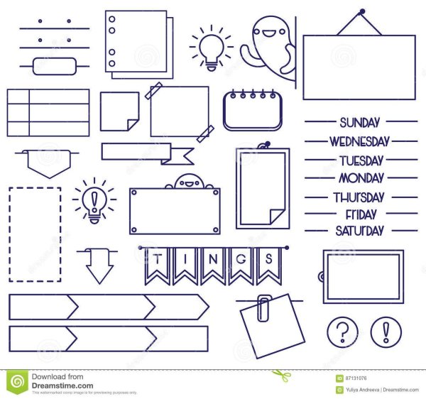 Буллет джорнал флажки
