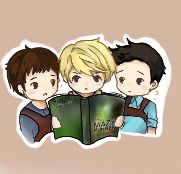 Ньют Минхо и Томас Бегущий в лабиринте Стикеры