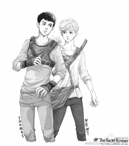 Томас Ньют и Минхо арт