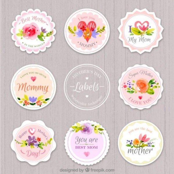 Этикетка на открытку мама