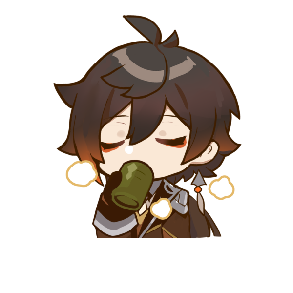 Чжун ли Геншин Чиби Стикеры