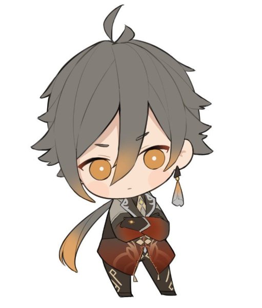 Чиби персонажи Геншин Импакт Чжун ли