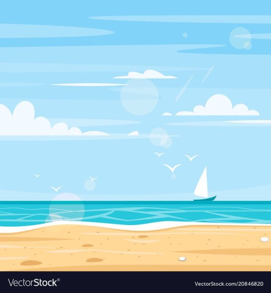 Море в мультяшном стиле