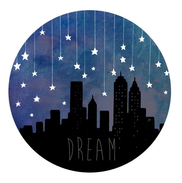 Стилизованный город круг