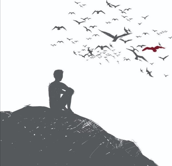 Мужчина сидит на Холме