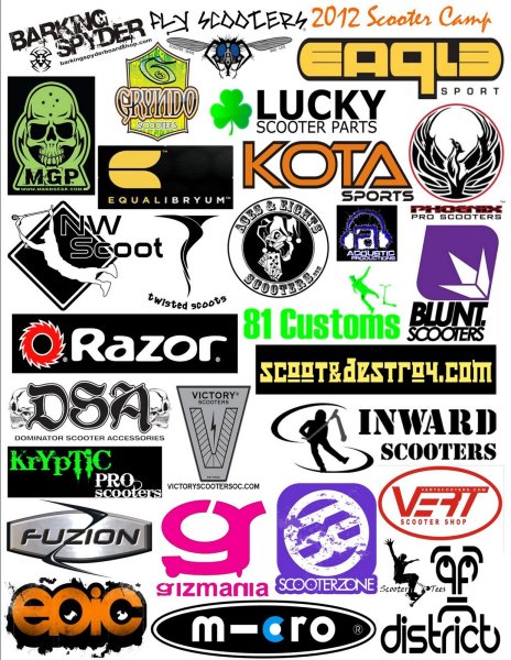 Наклейки на самокат трюковой