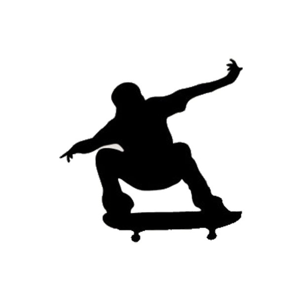 Трафарет скейтбордиста