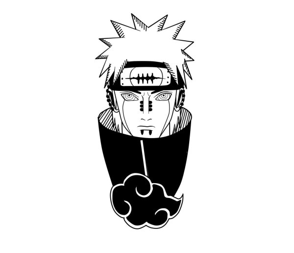 Эскиз из аниме Наруто Яхико