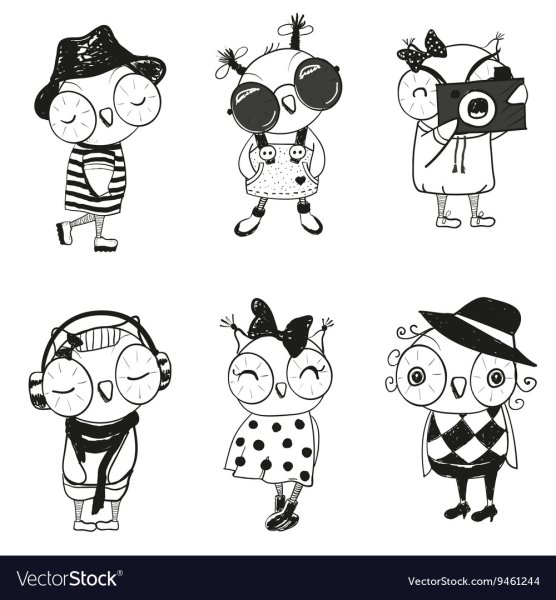 Забавные рисунки чб