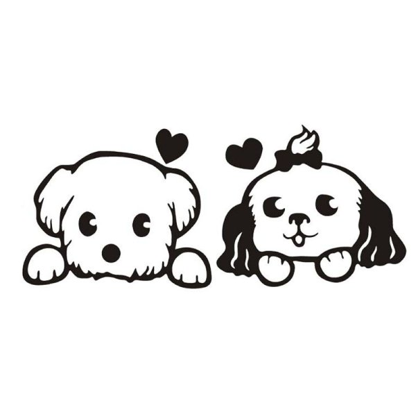 Стикеры черно белые милые